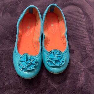 Lindsay Phillips Turquoise Flats with Rosette